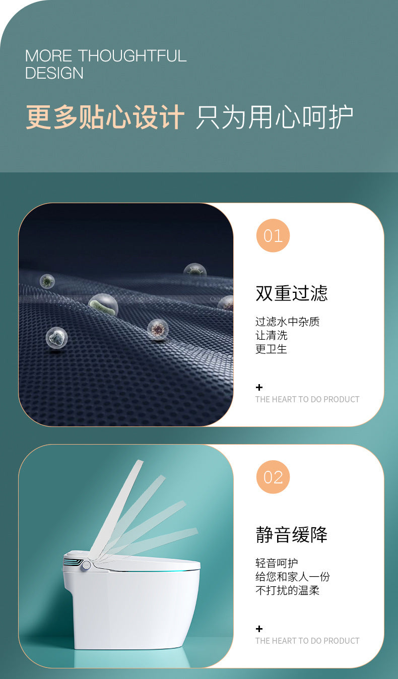 Modern Flush Toilet Concealed Tank One-Piece Toilet with Slow Close Seat