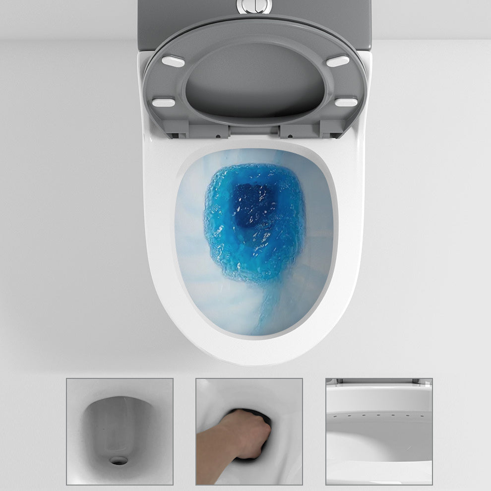 Modern Elongated Toilet Bowl Siphon Jet Flush Toilet with Seat