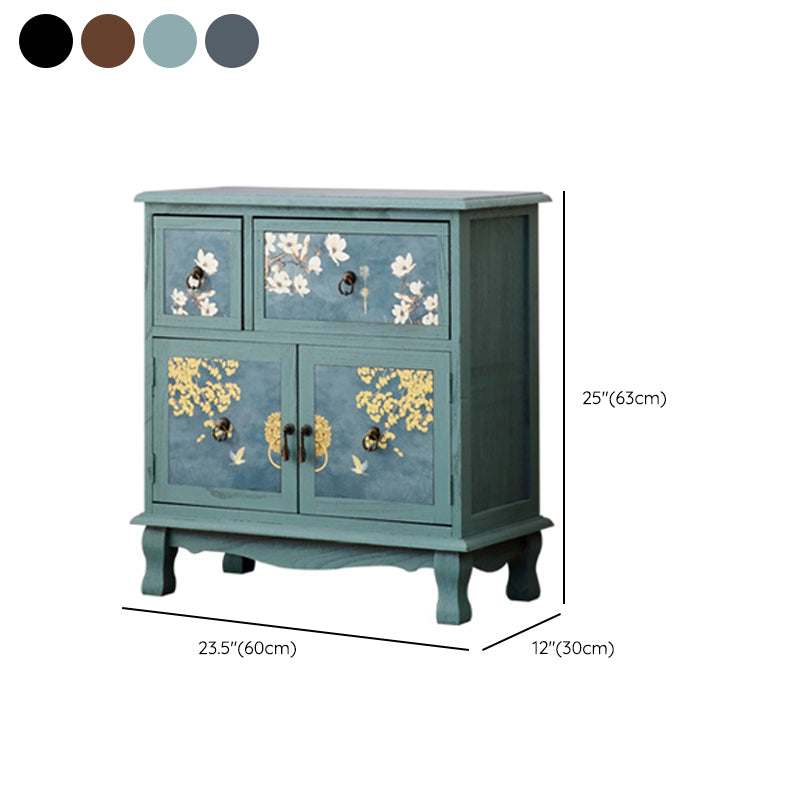 Traditional Solid Wood Bedroom Storage Chest Vertical Chest with Drawers