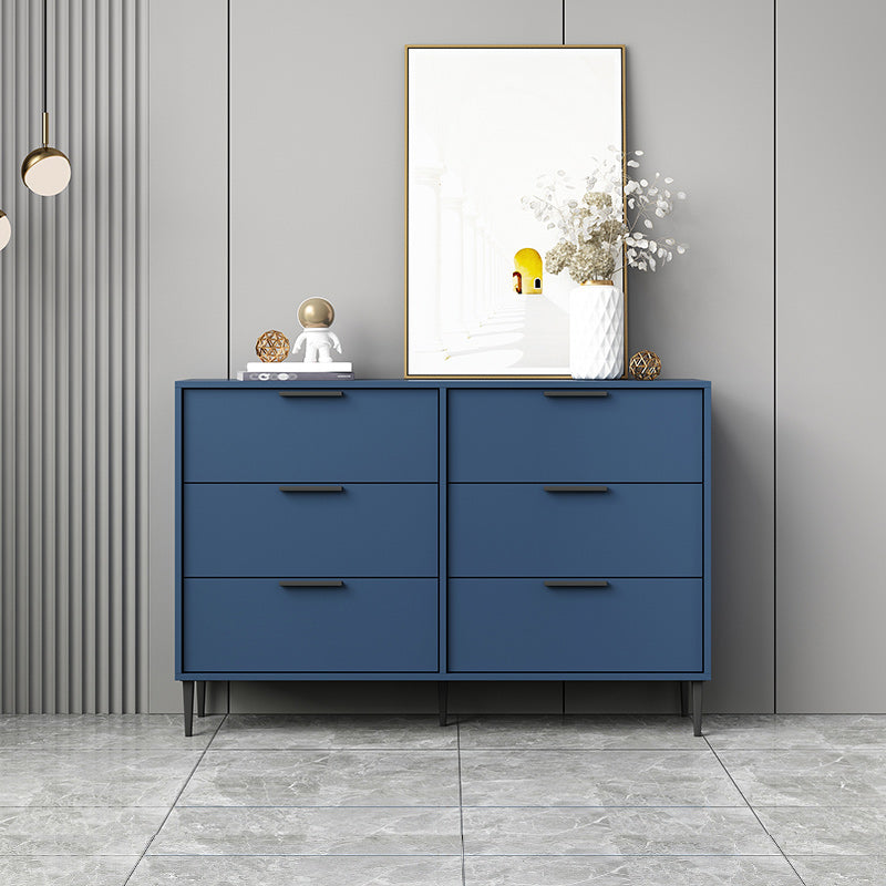 Modern Horizontal Storage Chest Dresser Wooden Storage Chest with Drawers