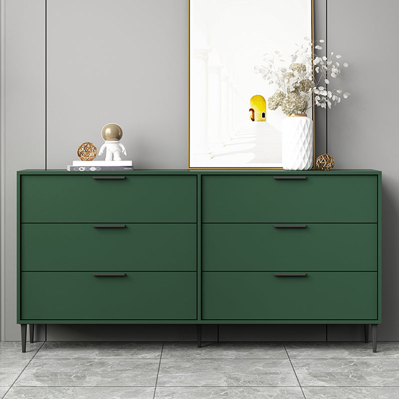 Modern Horizontal Storage Chest Dresser Wooden Storage Chest with Drawers