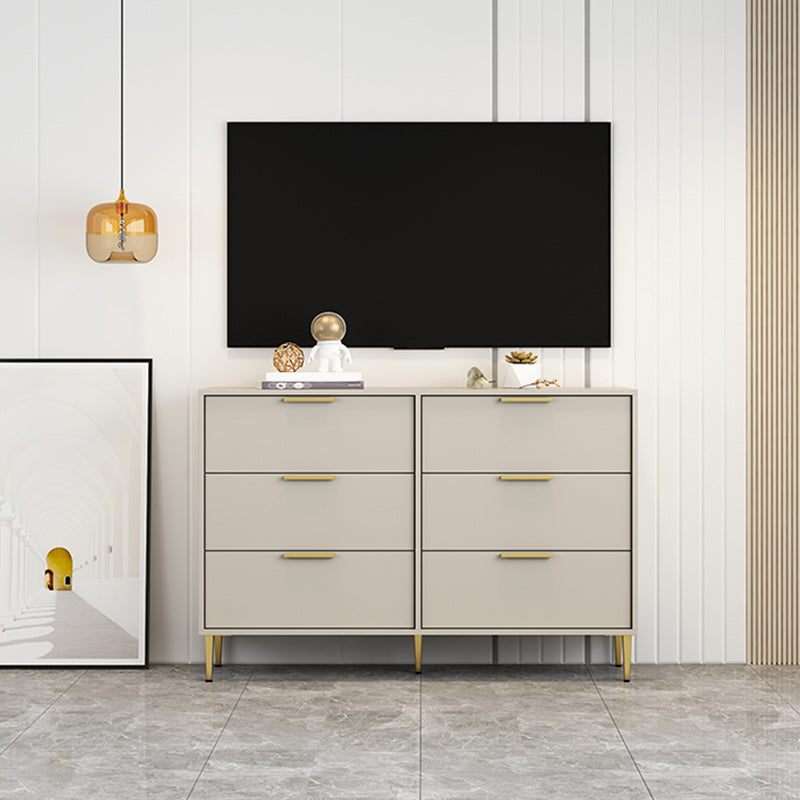 Modern Horizontal Storage Chest Dresser Wooden Storage Chest with Drawers