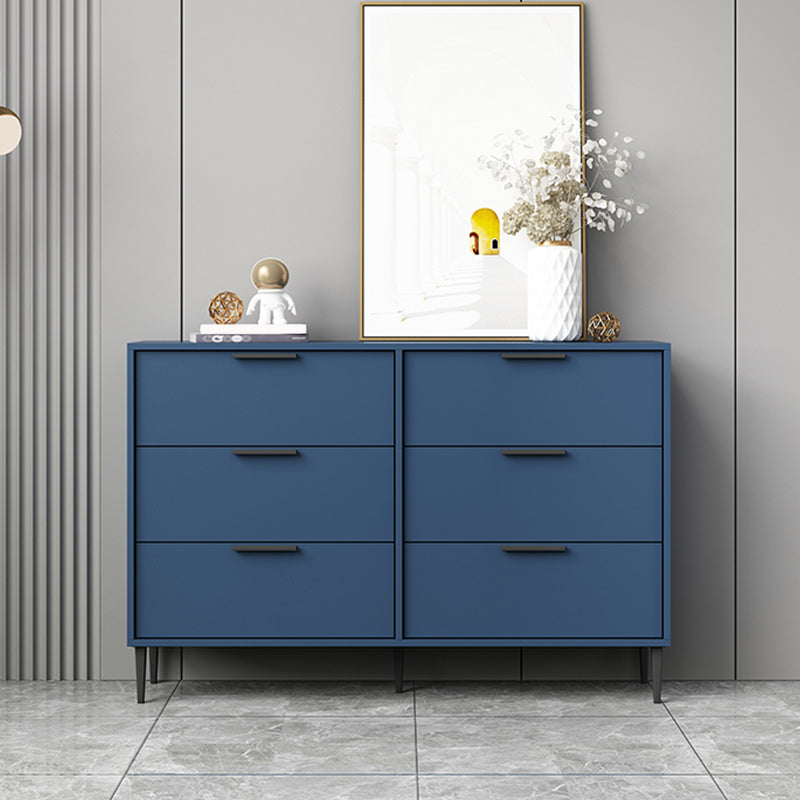 Modern Horizontal Storage Chest Dresser Wooden Storage Chest with Drawers