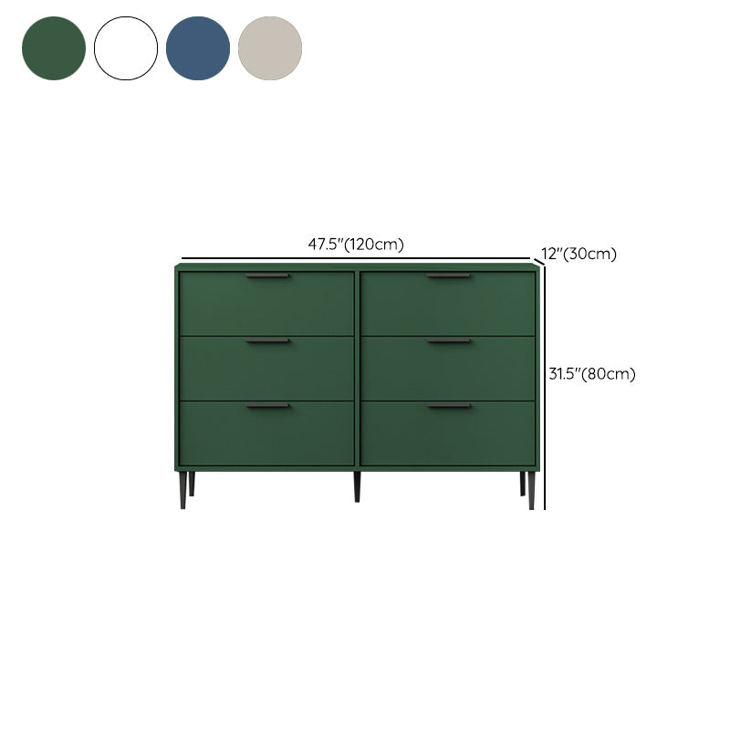 Modern Horizontal Storage Chest Dresser Wooden Storage Chest with Drawers