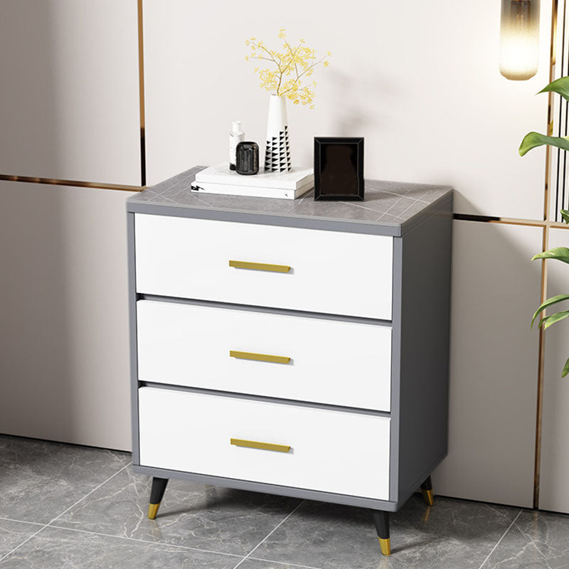 Glam 16" Wide Chest Bedroom Stone Storage Chest with Drawers