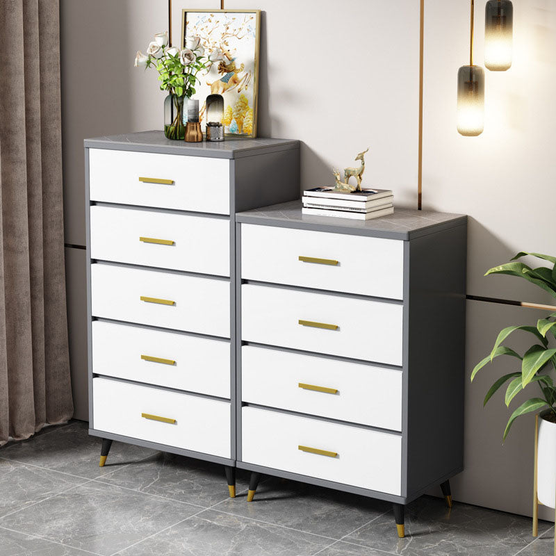 Glam 16" Wide Chest Bedroom Stone Storage Chest with Drawers