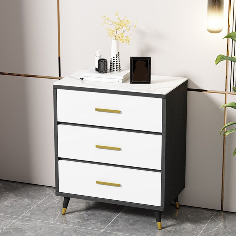 Glam 16" Wide Chest Bedroom Stone Storage Chest with Drawers