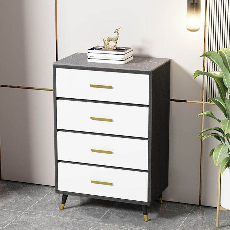 Glam 16" Wide Chest Bedroom Stone Storage Chest with Drawers