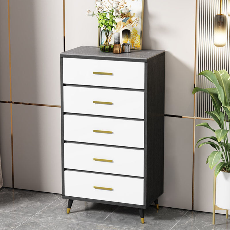 Glam 16" Wide Chest Bedroom Stone Storage Chest with Drawers