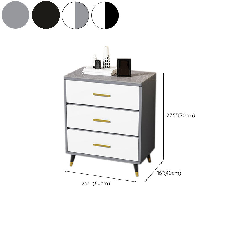 Glam 16" Wide Chest Bedroom Stone Storage Chest with Drawers