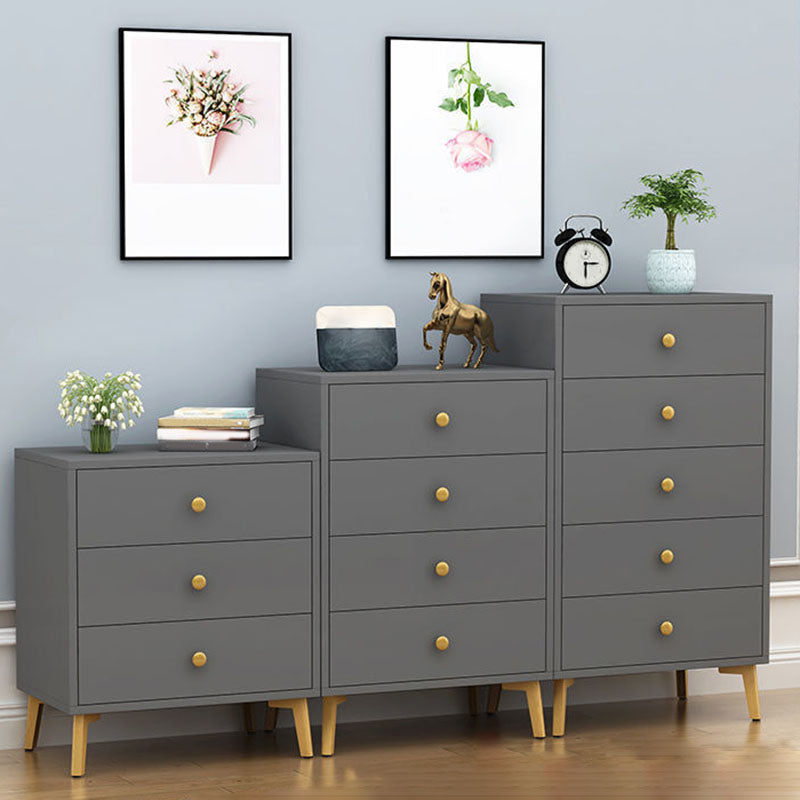 Glam Vertical Engineered Wood Storage Chest Bedroom Chest with Drawers