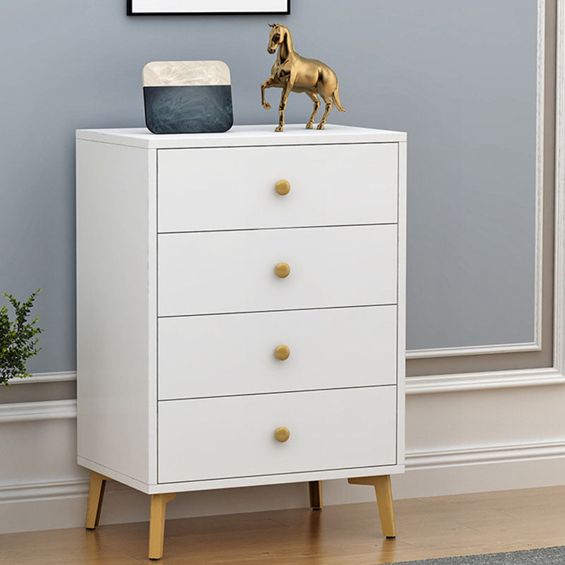 Glam Vertical Engineered Wood Storage Chest Bedroom Chest with Drawers