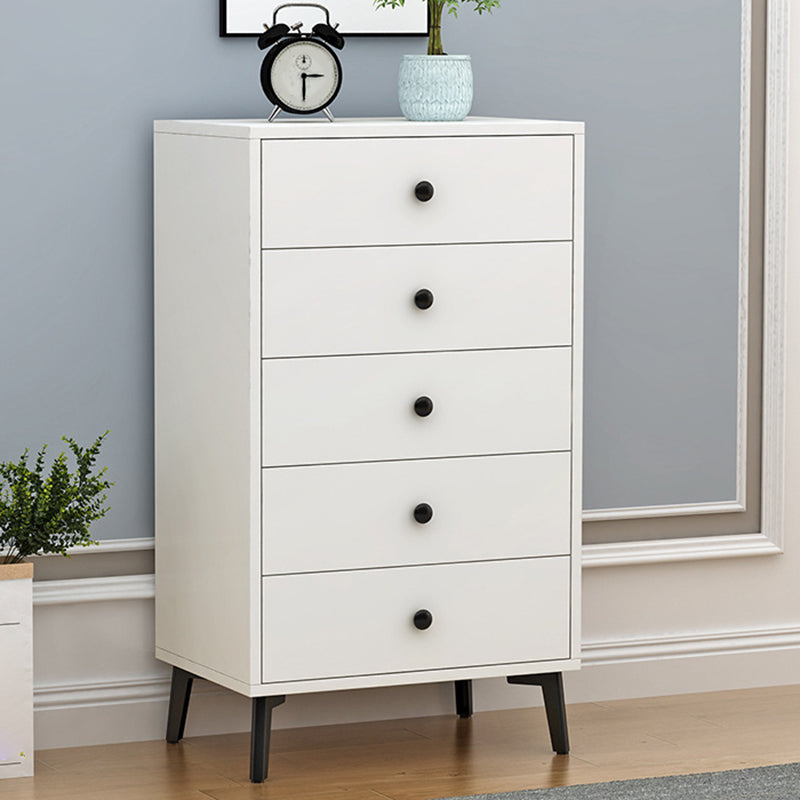 Glam Vertical Engineered Wood Storage Chest Bedroom Chest with Drawers