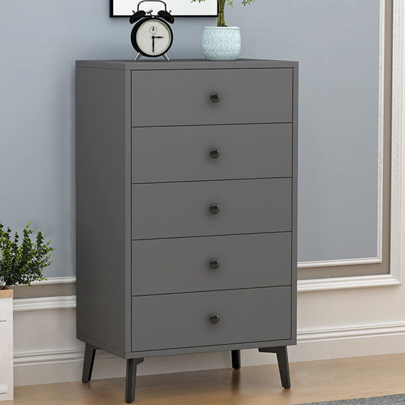 Glam Vertical Engineered Wood Storage Chest Bedroom Chest with Drawers