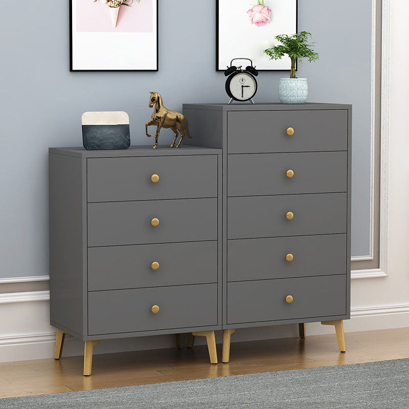 Glam Vertical Engineered Wood Storage Chest Bedroom Chest with Drawers