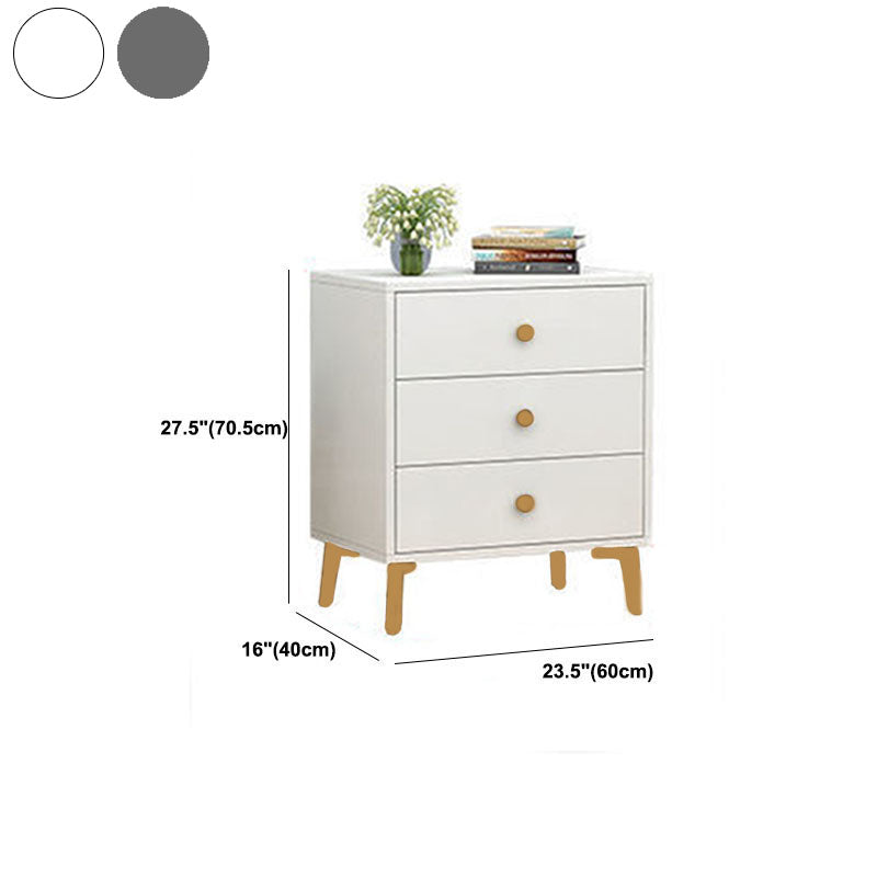 Glam Vertical Engineered Wood Storage Chest Bedroom Chest with Drawers