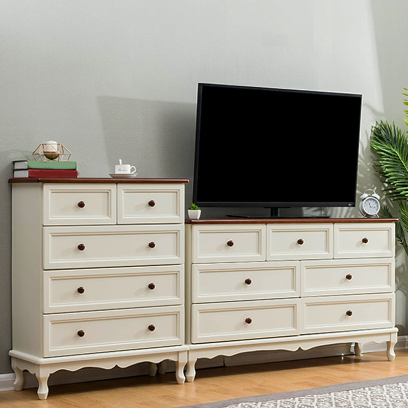 Nautical Solid Wood Storage Chest Bedroom Chest with Drawers