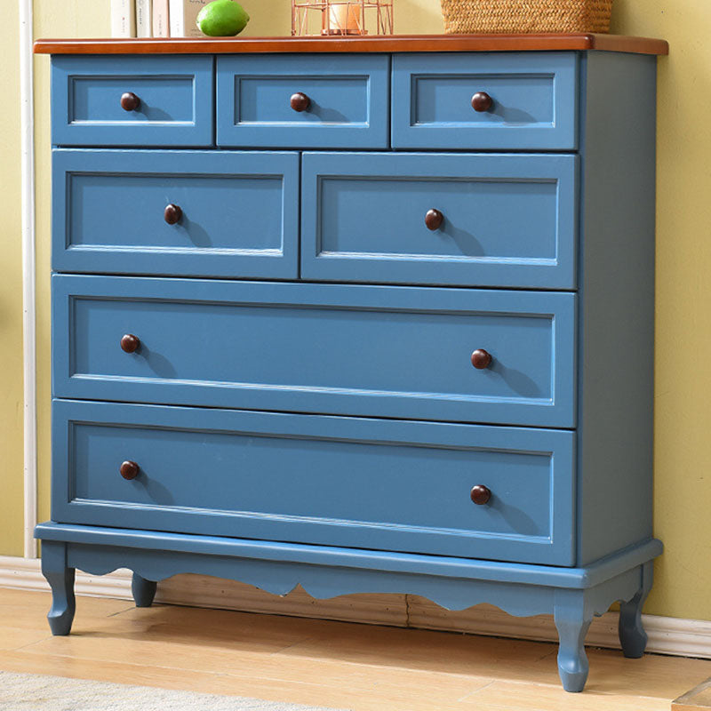 Nautical Solid Wood Storage Chest Bedroom Chest with Drawers