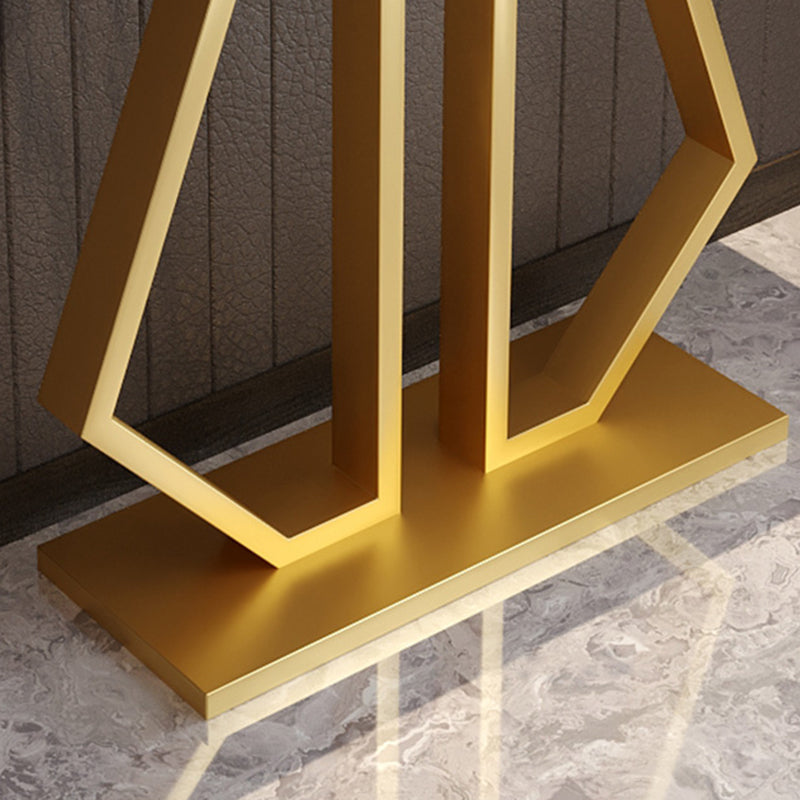 Glam Console Accent Table 11.81" W Sofa Console Table in Marble