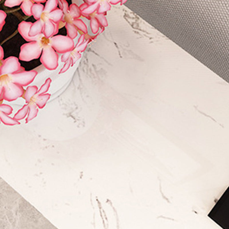 Marble Console Accent Table Antique Finish Sofa Console Table with Shelf