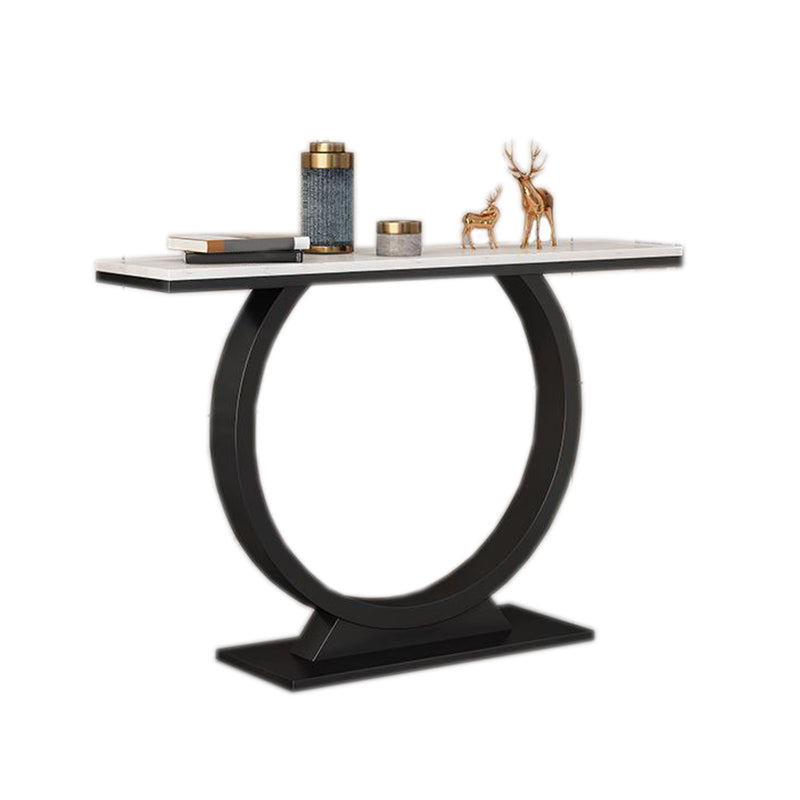 Glam Console Accent Table Antique Finish Sofa Console Table with Shelf