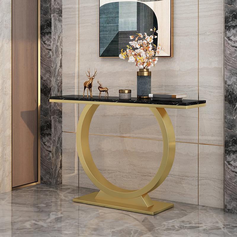 Glam Console Accent Table Antique Finish Sofa Console Table with Shelf