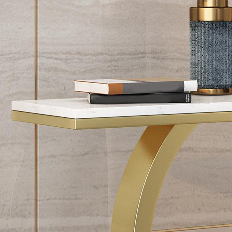 Glam Console Accent Table Antique Finish Sofa Console Table with Shelf