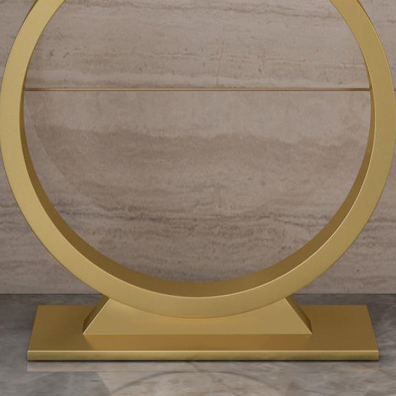 Glam Console Accent Table Antique Finish Sofa Console Table with Shelf