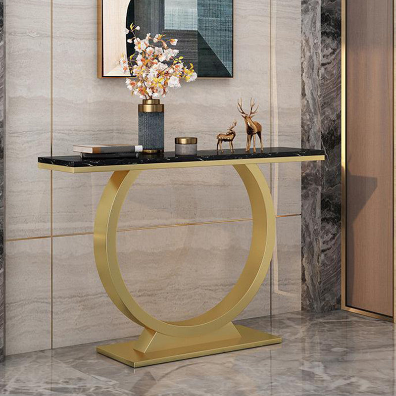 Glam Console Accent Table Antique Finish Sofa Console Table with Shelf