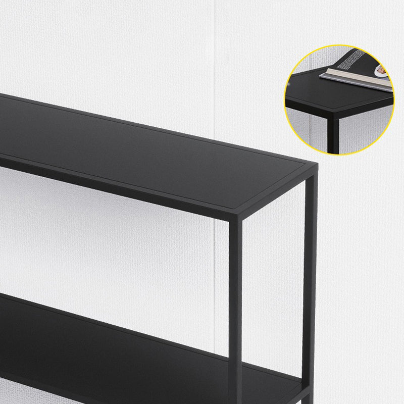 Contemporary Sofa Console Table Antique Finish Console Accent Table in Metal