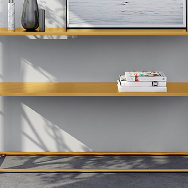 Contemporary Sofa Console Table Antique Finish Console Accent Table in Metal