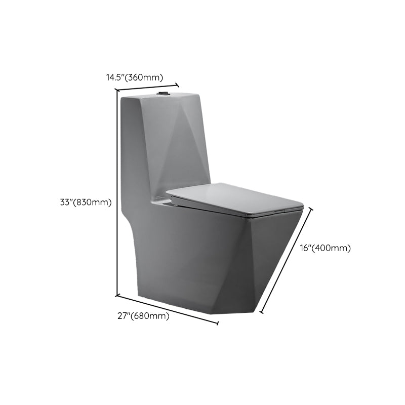 Modern One Piece Toilet Bowl Siphon Jet Flush Toilet with Seat
