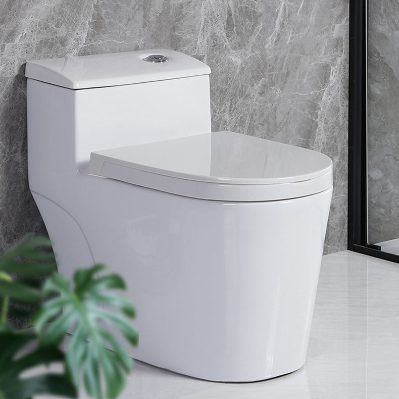 Modern Siphon Jet Toilet Floor Mount Flush Toilet with Toilet Seat