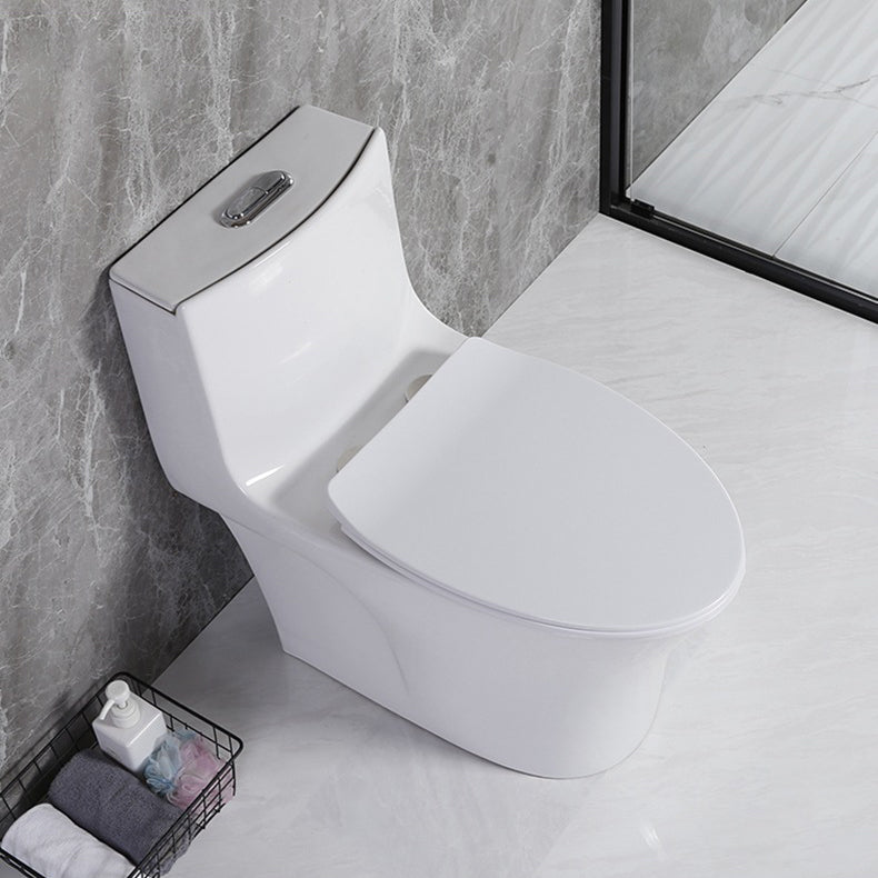 Modern Siphon Jet Toilet Floor Mount Flush Toilet with Toilet Seat