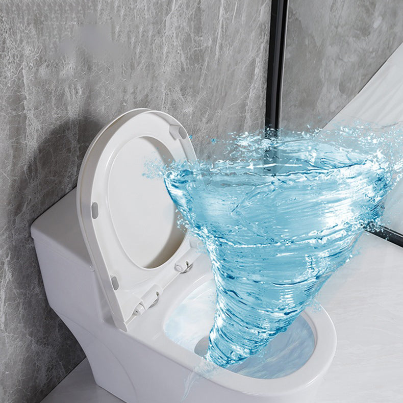 Modern Siphon Jet Toilet Floor Mount Flush Toilet with Toilet Seat