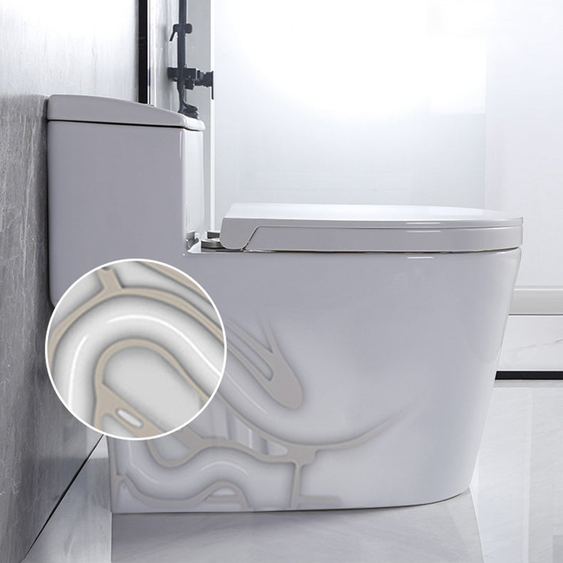 Modern Siphon Jet Toilet Floor Mount Flush Toilet with Toilet Seat