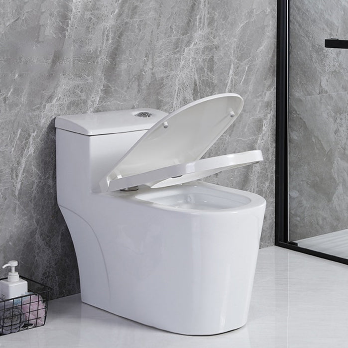 Modern Siphon Jet Toilet Floor Mount Flush Toilet with Toilet Seat