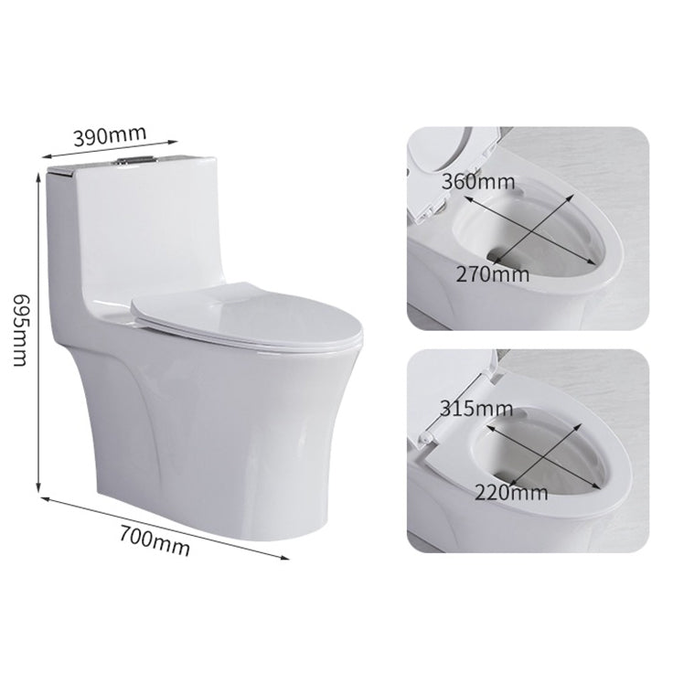 Modern Siphon Jet Toilet Floor Mount Flush Toilet with Toilet Seat