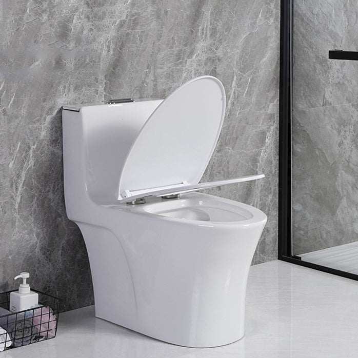 Modern Siphon Jet Toilet Floor Mount Flush Toilet with Toilet Seat