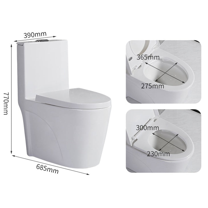 Modern Siphon Jet Toilet Floor Mount Flush Toilet with Toilet Seat