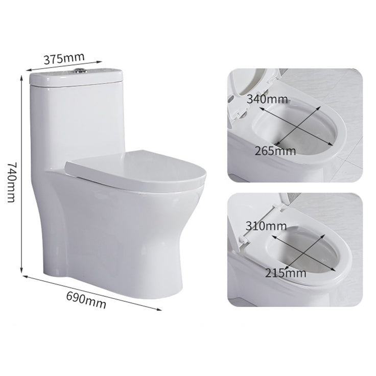 Modern Siphon Jet Toilet Floor Mount Flush Toilet with Toilet Seat