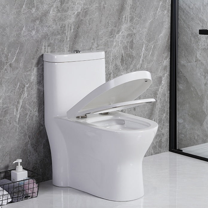 Modern Siphon Jet Toilet Floor Mount Flush Toilet with Toilet Seat