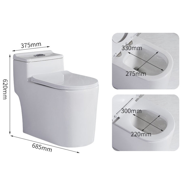 Modern Siphon Jet Toilet Floor Mount Flush Toilet with Toilet Seat