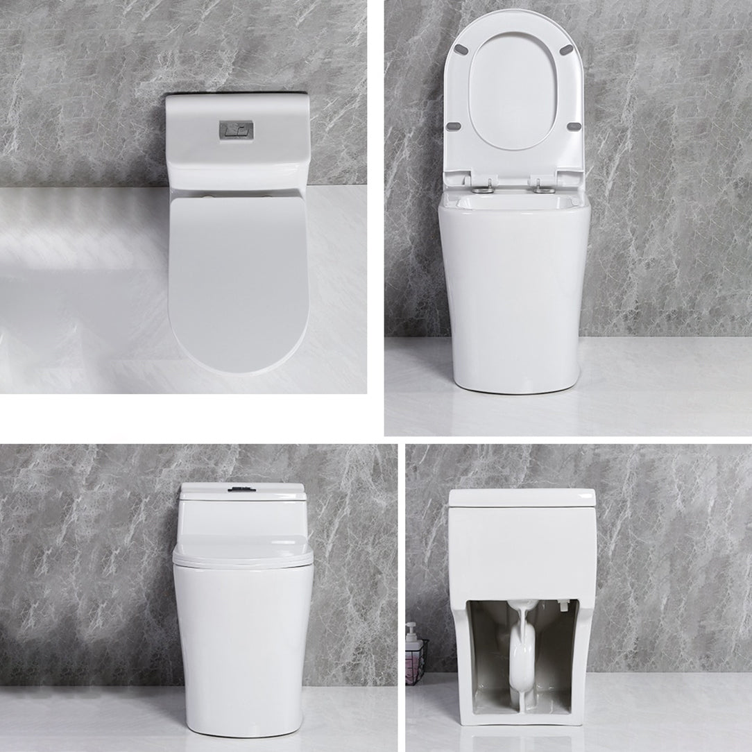 Modern Siphon Jet Toilet Floor Mount Flush Toilet with Toilet Seat
