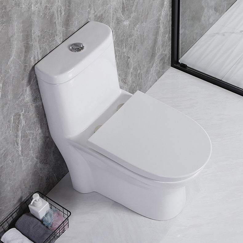 Modern Siphon Jet Toilet Floor Mount Flush Toilet with Toilet Seat