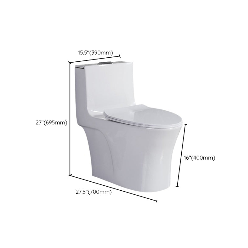 Modern Siphon Jet Toilet Floor Mount Flush Toilet with Toilet Seat