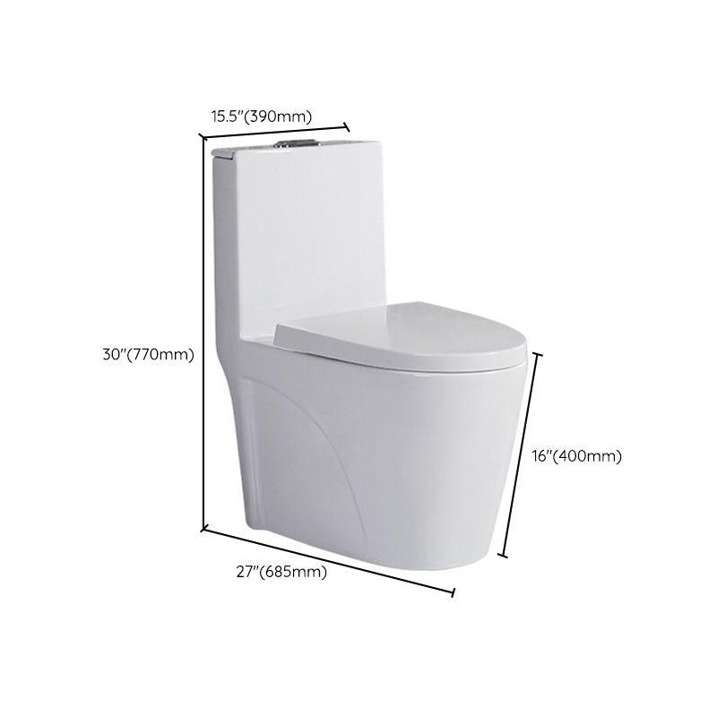 Modern Siphon Jet Toilet Floor Mount Flush Toilet with Toilet Seat