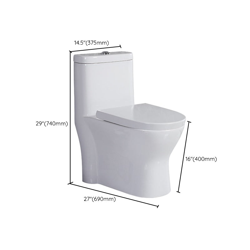 Modern Siphon Jet Toilet Floor Mount Flush Toilet with Toilet Seat