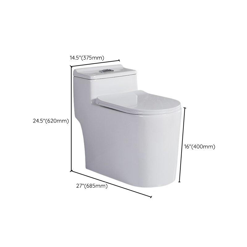 Modern Siphon Jet Toilet Floor Mount Flush Toilet with Toilet Seat