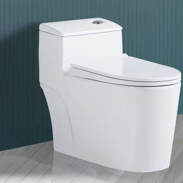 Modern Ceramic Siphon Jet Toilet Bowl Floor Mount Flush Toilet with Toilet Seat